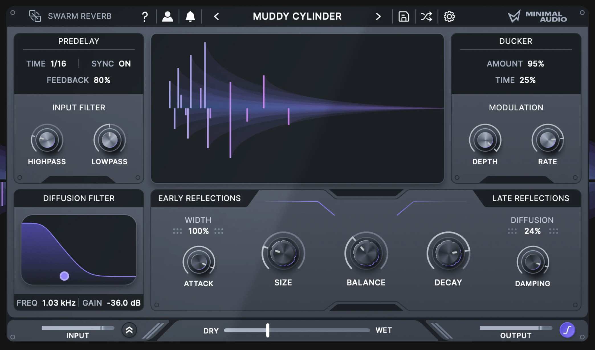 Minimal Audio Swarm Reverb